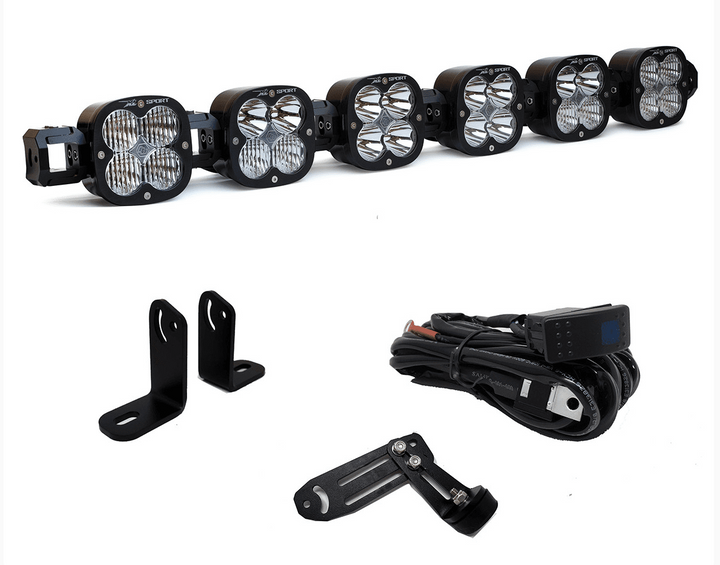 Barra 6 faros XL SPORT con bases PARA RZR PRO XP / Turbo R BAJA DESIGNS