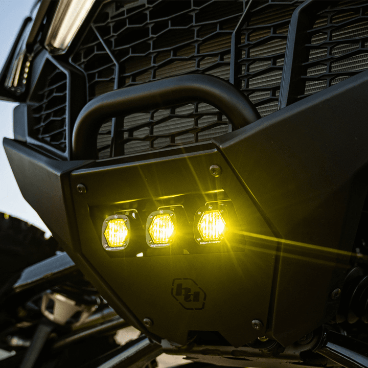 Kit de 3 faros S1 AMBAR PARA defensa RZR TURBO R, PRO R BAJA DESIGNS