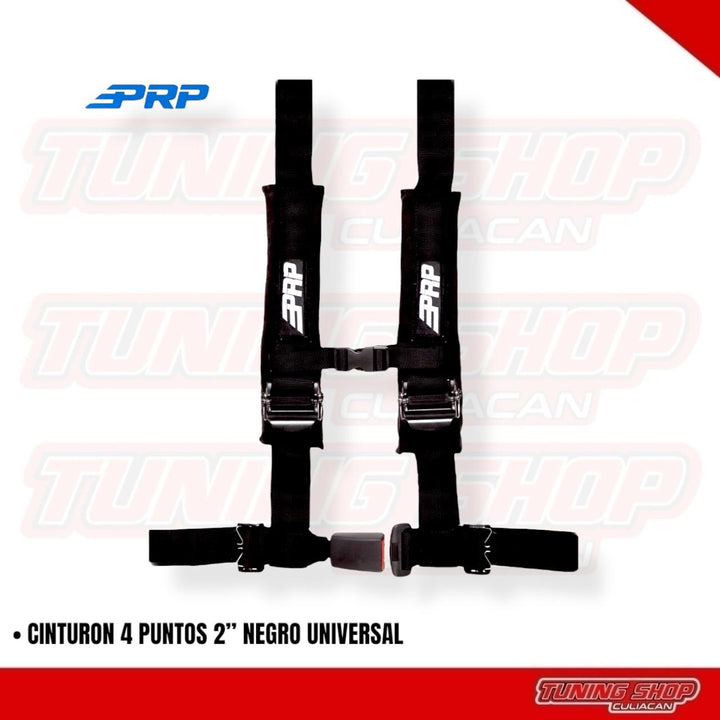 CINTURON 4 PUNTOS 2'' NEGRO  UNIVERSAL