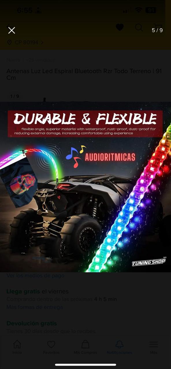 ANTENAS DE LED 90CM